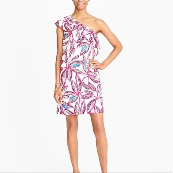 J. Crew Dresses & Skirts - NWT J. Crew One shoulder ruffle palm dress Sz Sm